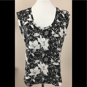 J. Crew sleeveless flowy floral blouse